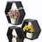 NEX™ Black Wall-Mounted Hexagon Floating Shelves Set